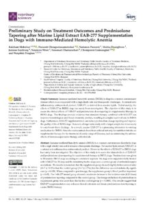 Preliminary Study on Treatment Outcomes and Prednisolone Tapering after Marine Lipid Extract EAB-277 Supplementation in Dogs with Immune-Mediated Hemolytic Anemia